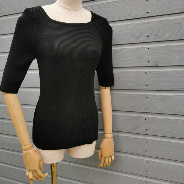 square neck ribbed top