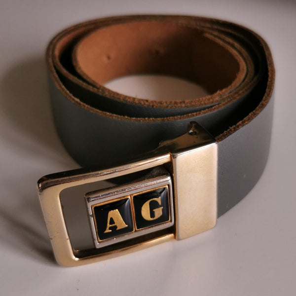 vintage monogram 70s belt