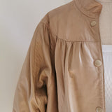 vintage caramel leather jacket