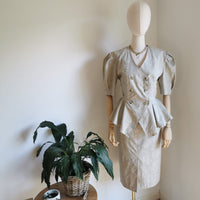 vintage damask effect suit(size 38)