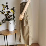 vintage utility maxi skirt