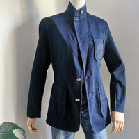 american designer denim blazer